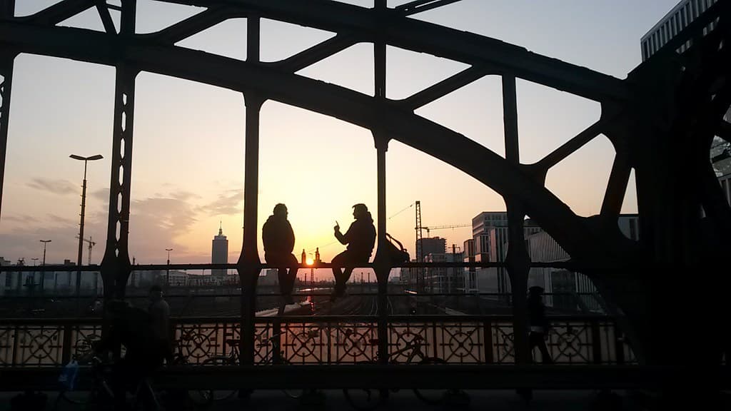 Hackerbrücke (Sonnenuntergang)